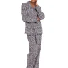 Foxbury Pyjamas | Leopard Button Pyjamas In A Bag - Pink