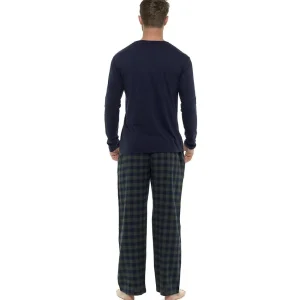 Men Foxbury Long Sleeve Check Pyjamas - Navy