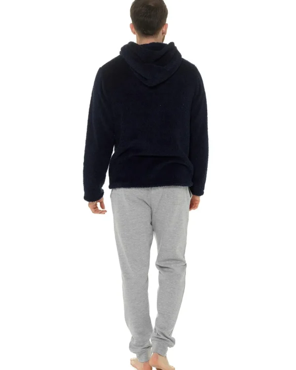 Men Foxbury Mens Fleece Lounge Hoodie - Navy