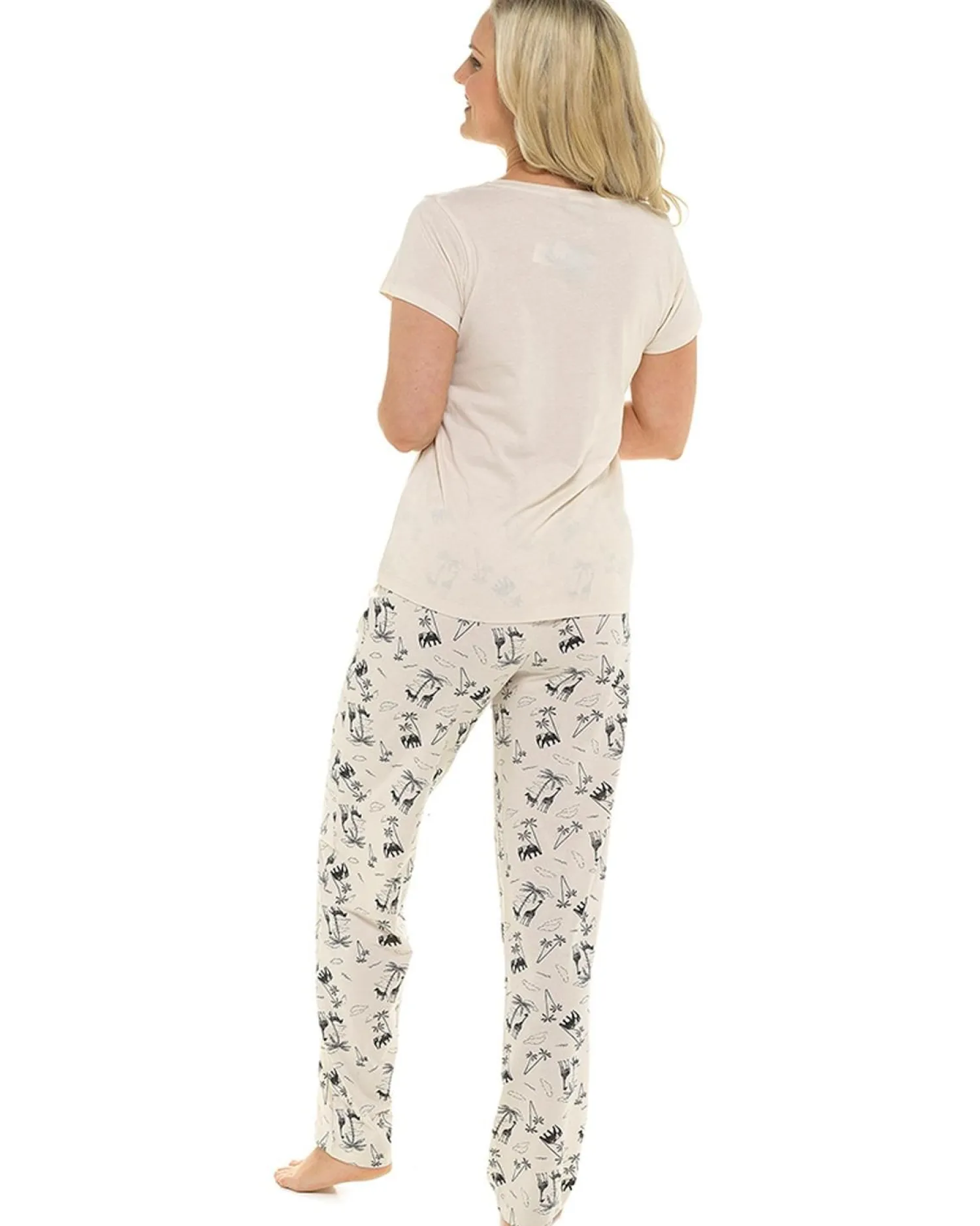 foxbury_oatmeal_safari_lo_0.webp Foxbury Pyjamas | Oatmeal Safari Long Pyjamas