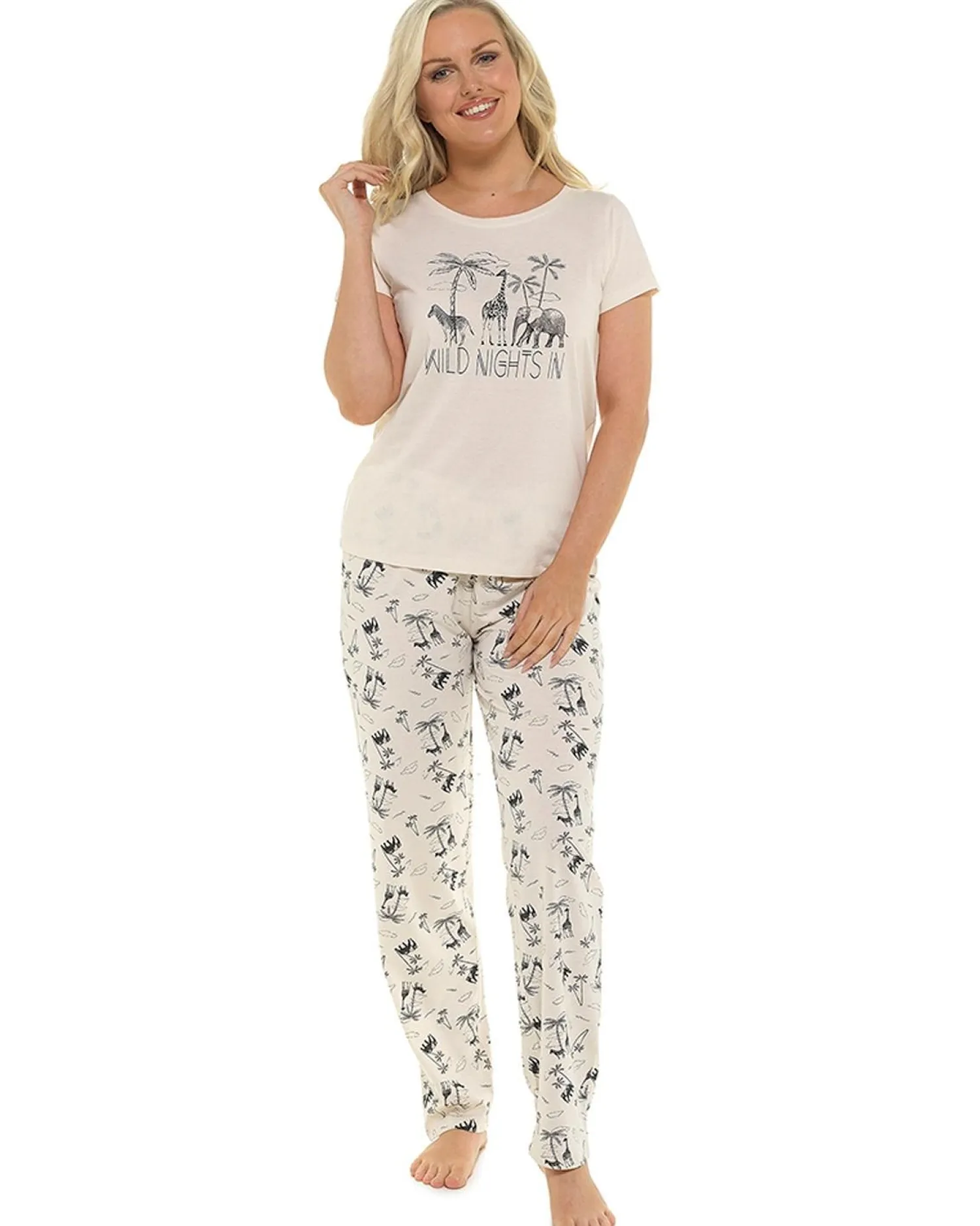 foxbury_oatmeal_safari_lo_1.webp Foxbury Pyjamas | Oatmeal Safari Long Pyjamas