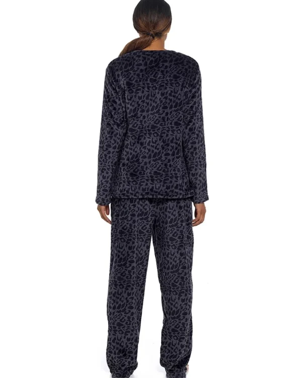 Foxbury Pyjamas | Panther Print Polished Fleece Pyjamas