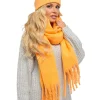Foxbury Scarves | Plain Brushed Blanket Scarf - Orange