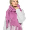 Foxbury Scarves | Plain Brushed Blanket Scarf - Purple