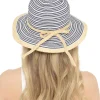 Foxbury Hats | Striped Straw Trim Sun Hat