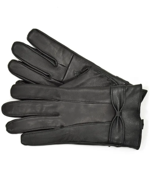 Foxbury Gloves | Womens Black Sheepskin Leather Gloves