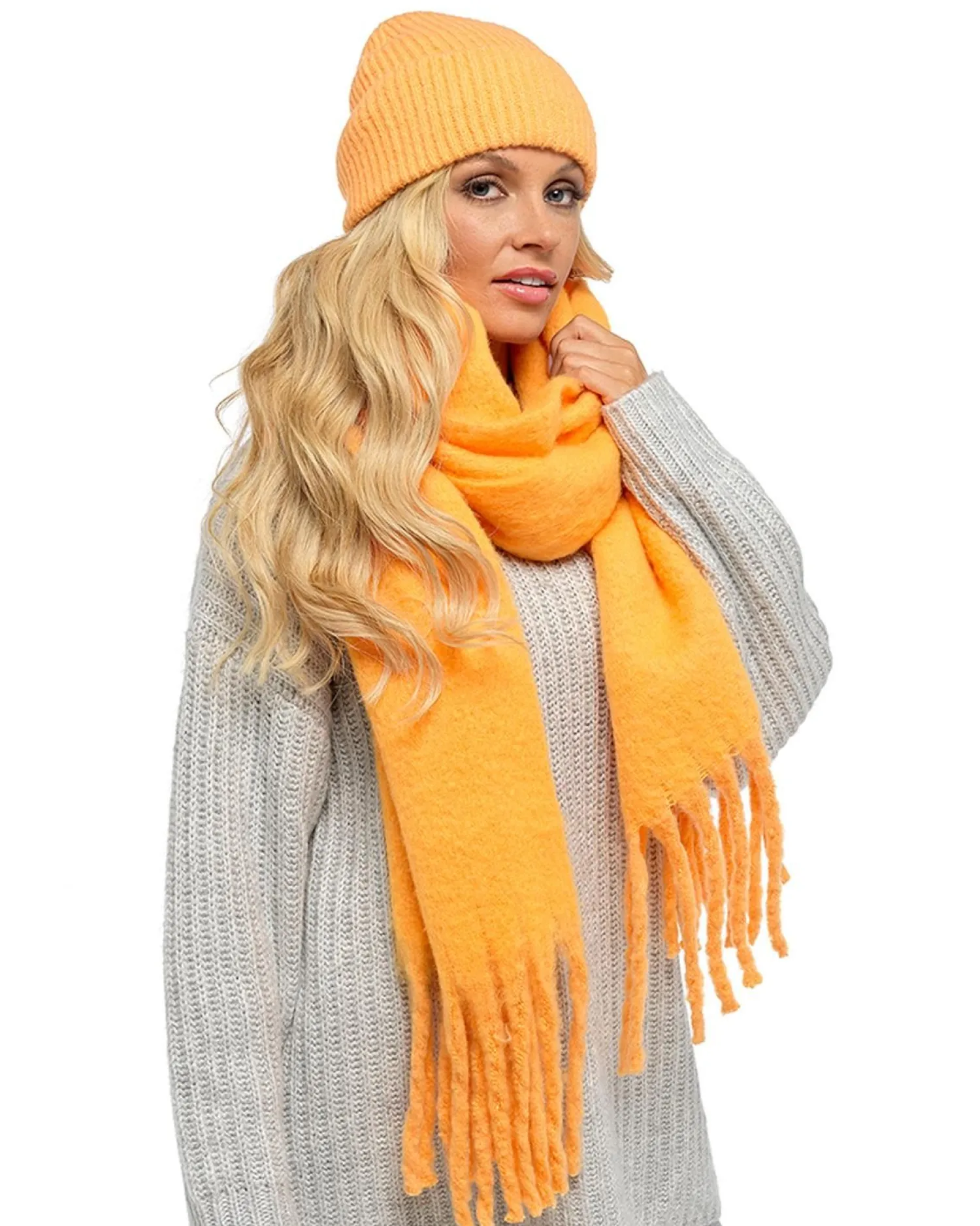 foxbury_womens_ribbed_tur_0-2.webp Foxbury Hats | Womens Ribbed Turn Up Beanie Hat - Orange