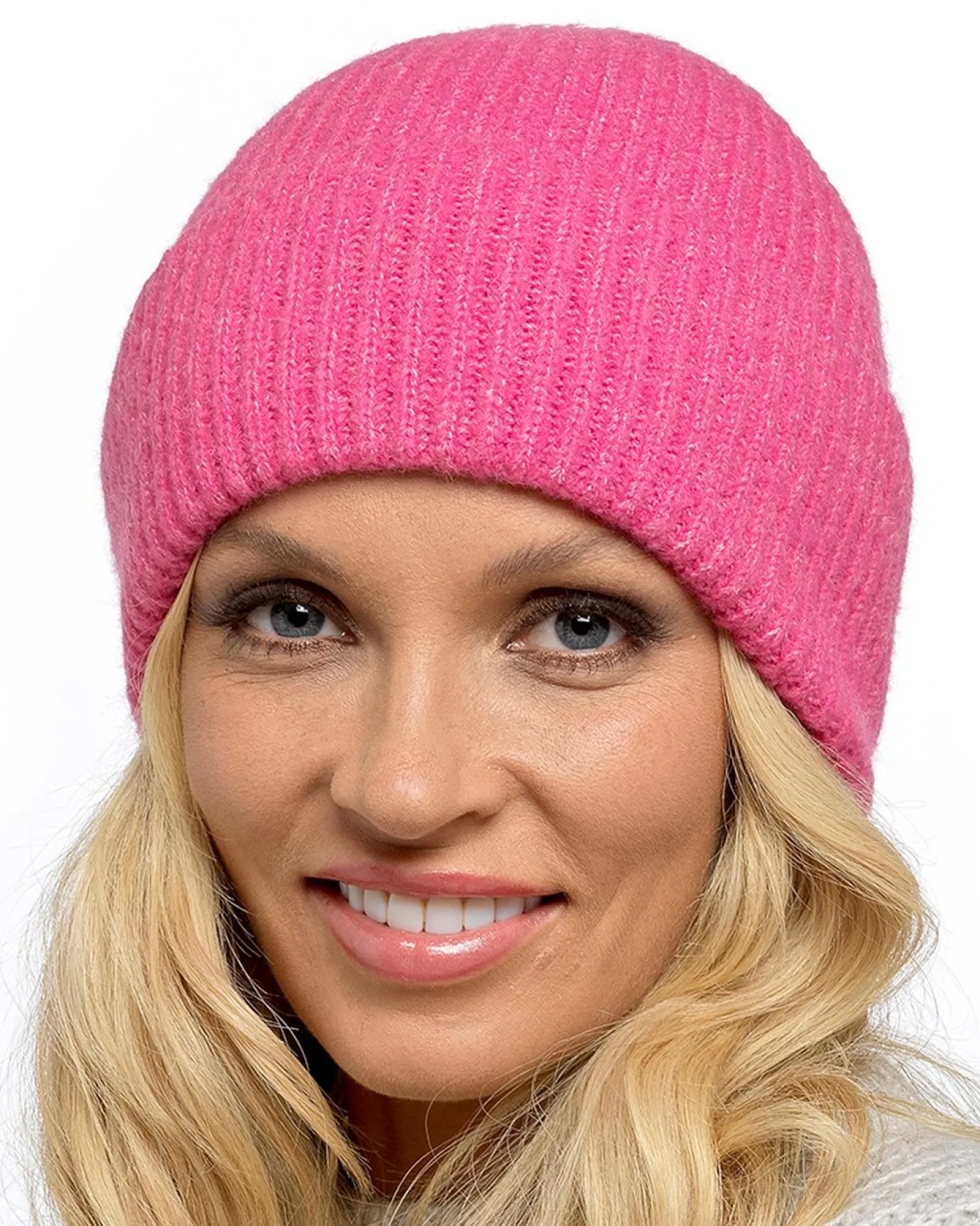 foxbury_womens_ribbed_tur_1.webp Foxbury Hats | Womens Ribbed Turn Up Beanie Hat - Hot Pink
