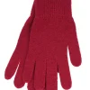Foxbury Gloves | Womens Wool Mix Magic Gloves - Burgundy