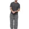 Men Foxbury Woven Check Long Pyjamas - Grey