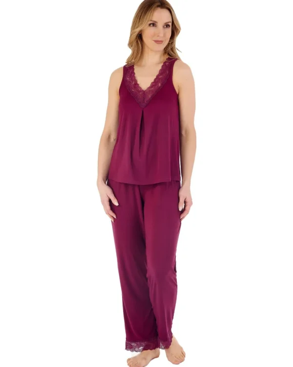 Slenderella Pyjamas | Gaspe By Damson Sleeveless Pyjamas - Solid
