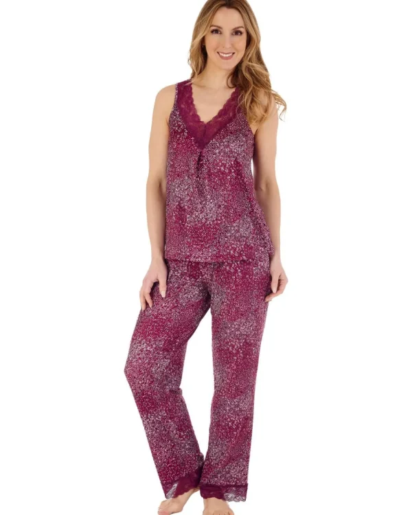 Slenderella Pyjamas | Gaspe By Damson Sleeveless Pyjamas - Ditsy Print