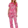 Slenderella Pyjamas | Gaspe By Long Lace Pyjamas - Pink
