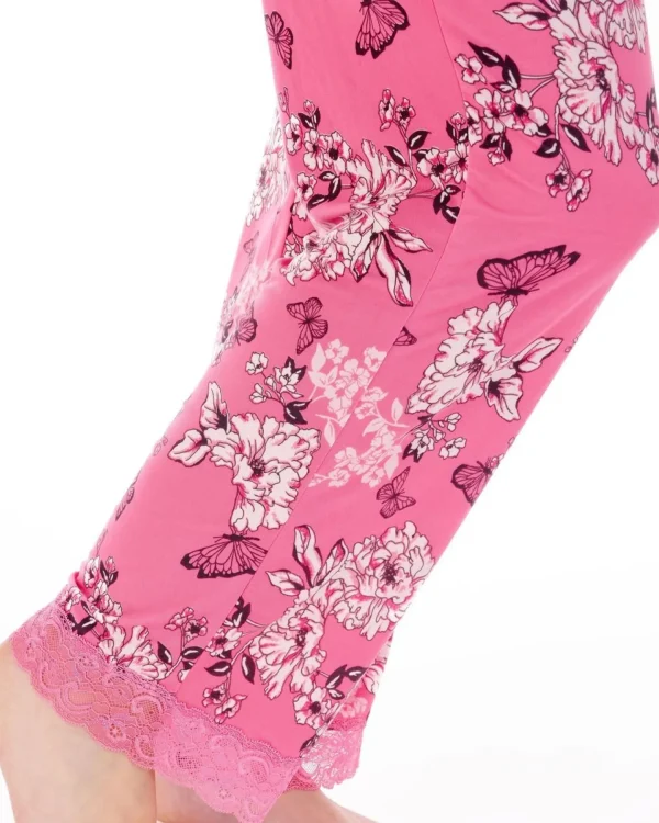 Slenderella Pyjamas | Gaspe By Long Lace Pyjamas - Pink