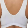 * Bras | Gemm Cotton Front Fastening Wireless Bra - White