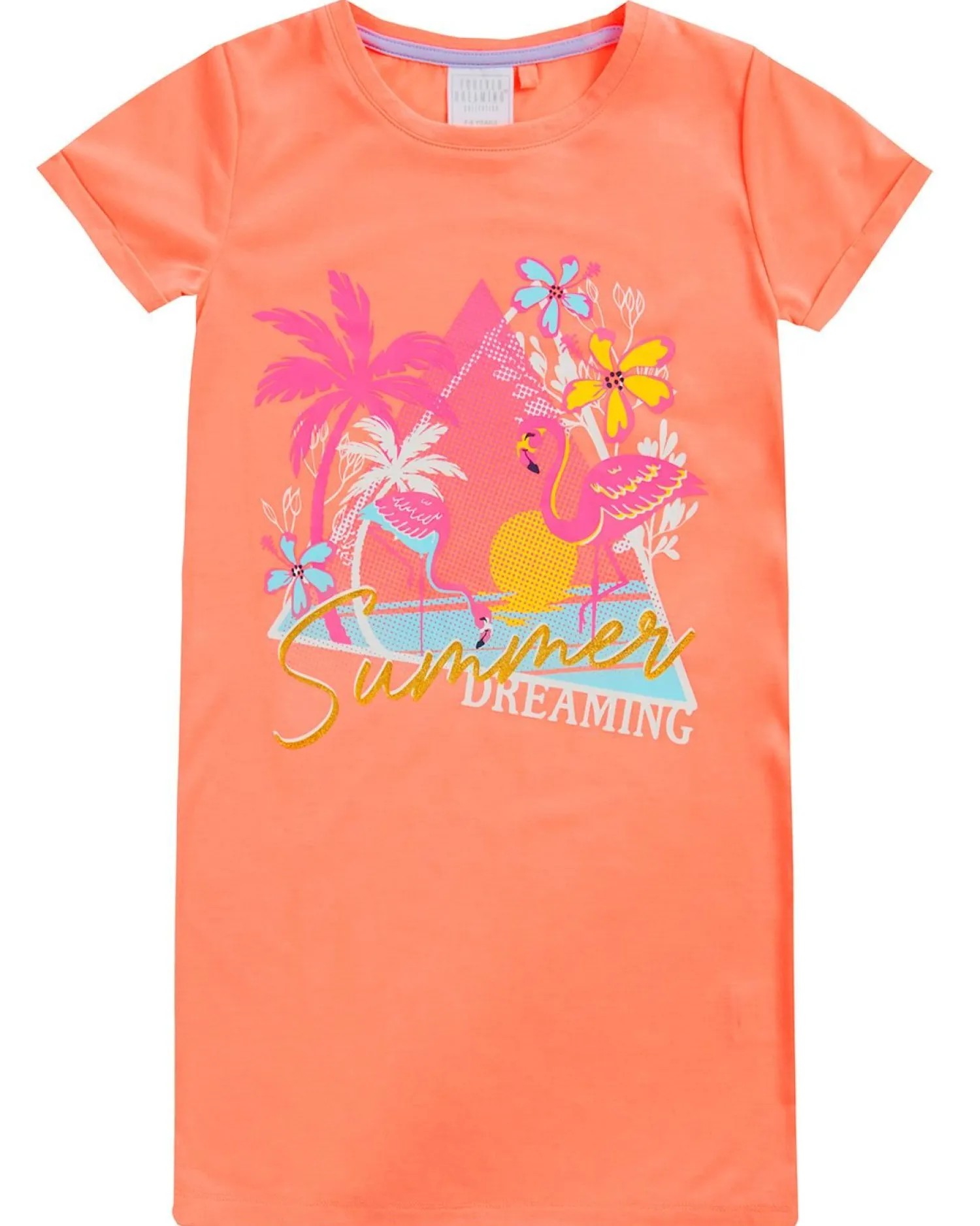 girls_forever_dreaming_ne_1.webp Kids Forever Dreaming Girls Neon Summer Short Sleeve Nightie