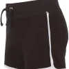 Kids Red Melon Girls Jersey Cotton Shorts - Black