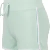 Kids Red Melon Girls Jersey Cotton Shorts - Mint