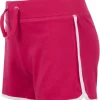 Kids Red Melon Girls Jersey Cotton Shorts - Hot Pink