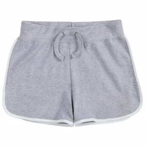 Kids Red Melon Girls Jersey Cotton Shorts - Grey