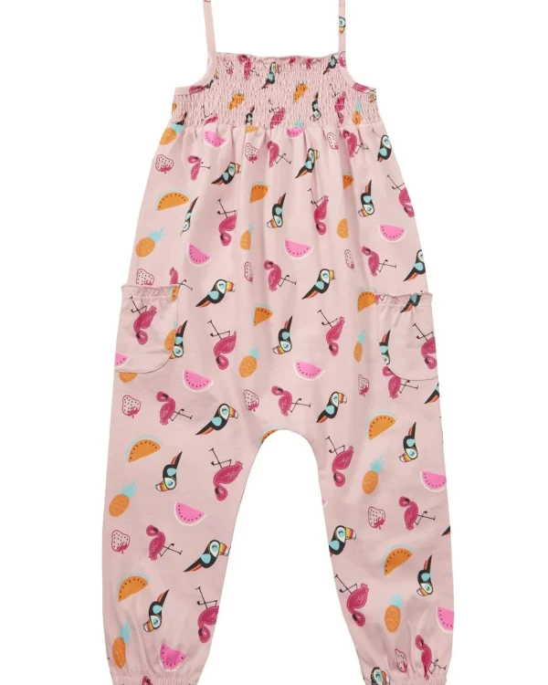 Kids Minikidz Girls Tropical Summer Playsuit - Pink