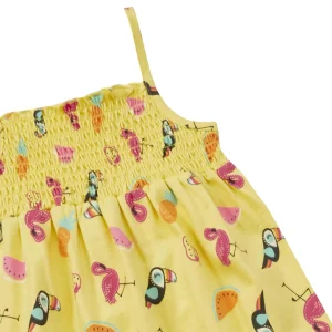 Kids Minikidz Girls Tropical Summer Playsuit - Yellow