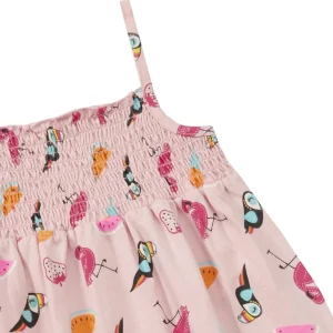Kids Minikidz Girls Tropical Summer Playsuit - Pink