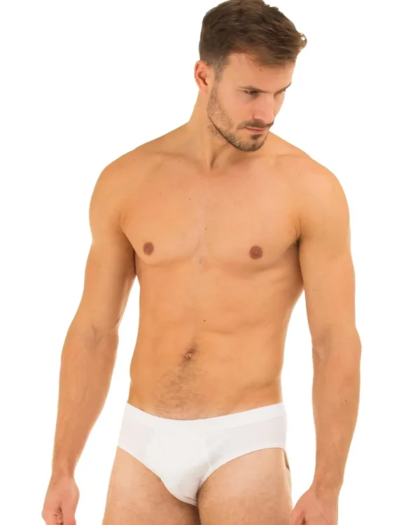 Men Haigman 3 Pack 100% Cotton Slip Briefs - White
