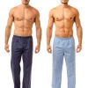 Men Haigman 2 Pack Pyjama Bottoms - Navy/Pale Blue