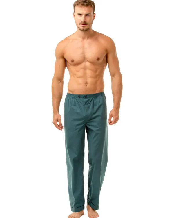 Men Haigman 2 Pack Pyjama Bottoms - Pale Blue/Teal