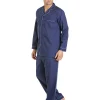 Men Haigman Poly Cotton Pyjamas - Navy