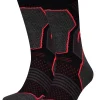 Men HEAD 2 Pack Hiking Crew Socks - Black/Red