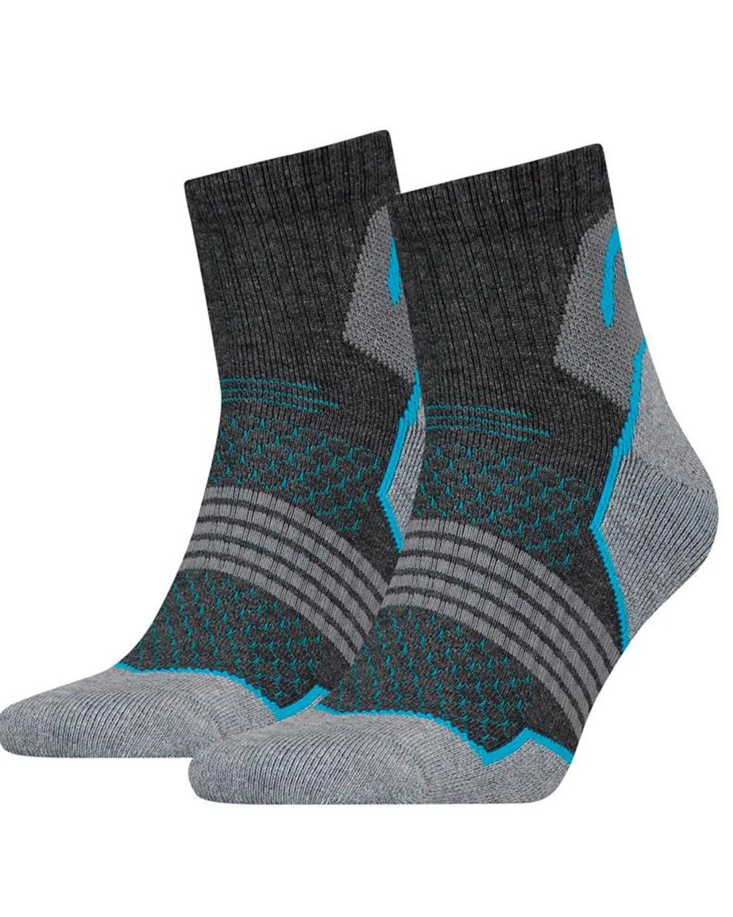 head__pack_hiking_quarter_0-1.webp Men HEAD 2 Pack Hiking Quarter Socks - Grey/Blue
