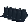 Men HEAD 5 Pack Quarter Socks - Navy