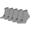 Men HEAD 5 Pack Quarter Socks - Grey