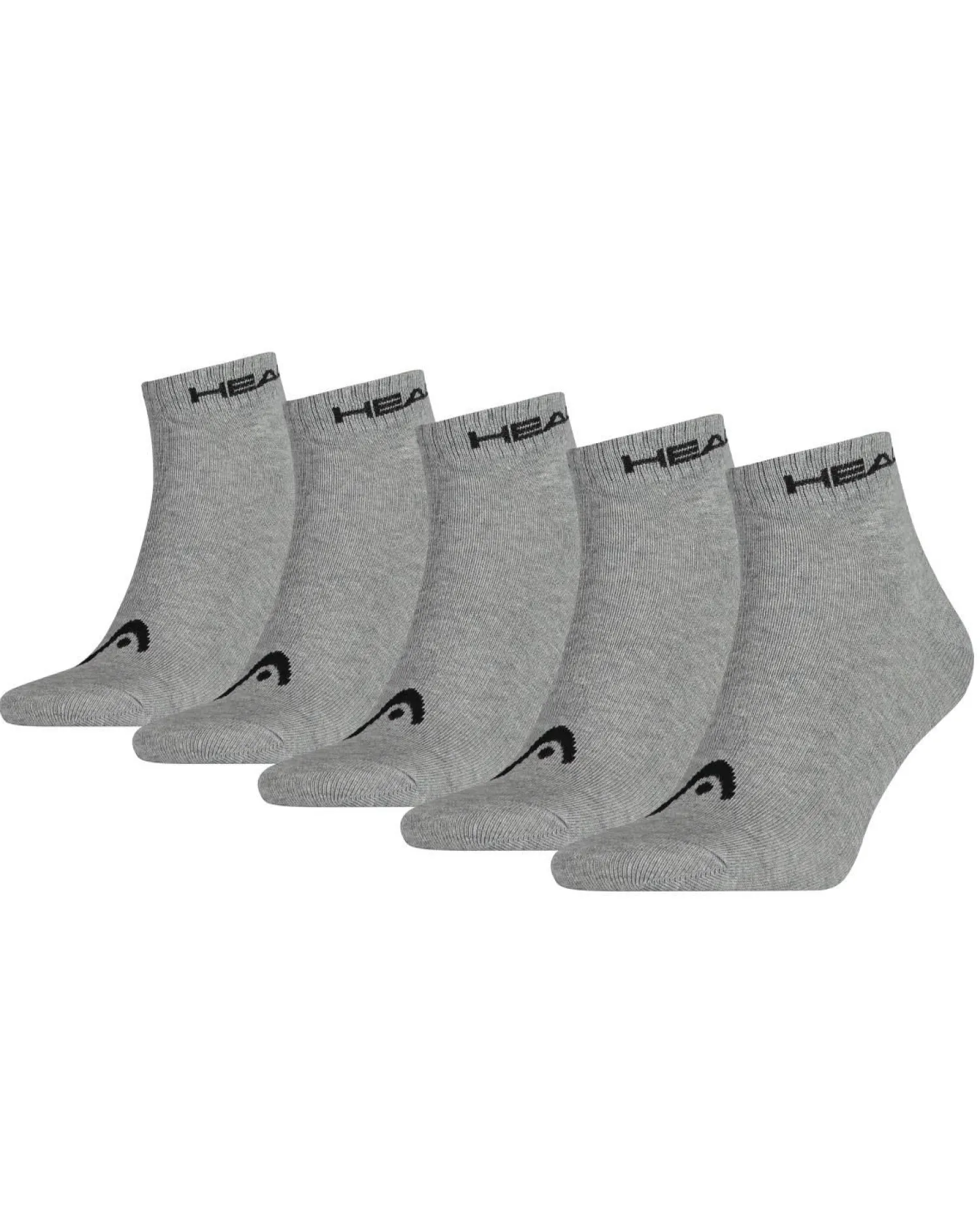 head__pack_quarter_socks__0-2.webp Men HEAD 5 Pack Quarter Socks - Grey