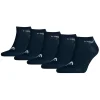 Men HEAD 5 Pack Sneaker Socks - Navy