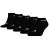 Men HEAD 5 Pack Sneaker Socks - Black