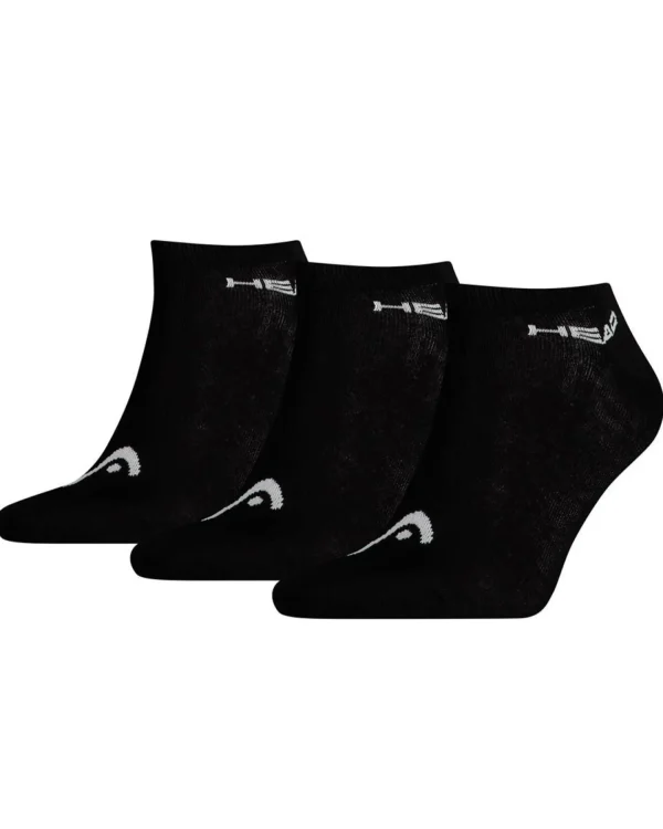 Men HEAD 3 Pack Sneaker Socks - Black
