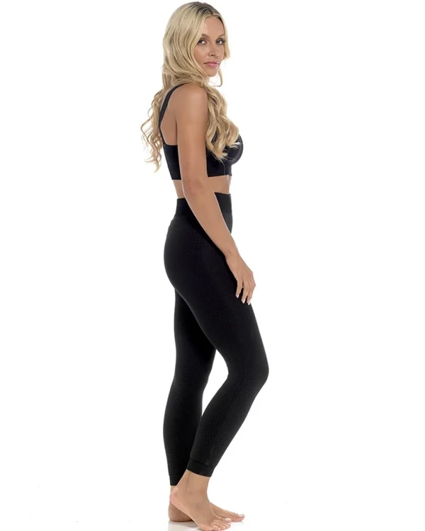HeatGuard Thermals | Womens Thermal Velvet Plush Leggings - Black Animal Print