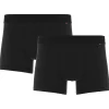 Men HJ Hall 2 Pack Mens Cotton Stretch Trunks - Black
