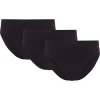 Men HJ Hall 3 Pack Mens Cotton Stretch Slip Briefs - Black