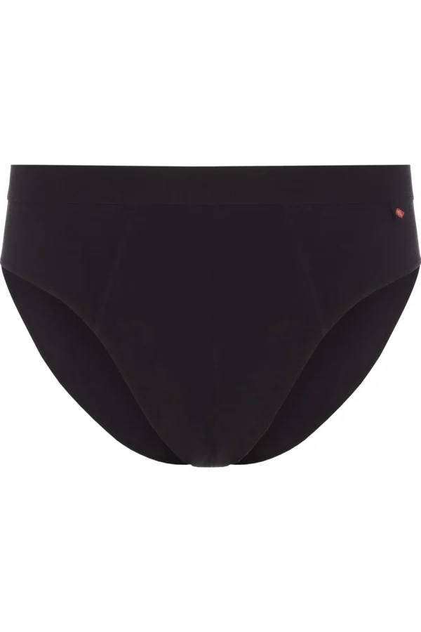 Men HJ Hall 3 Pack Mens Cotton Stretch Slip Briefs - Black