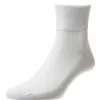 Men HJ Hall Diabetic Low-Rise Socks - White