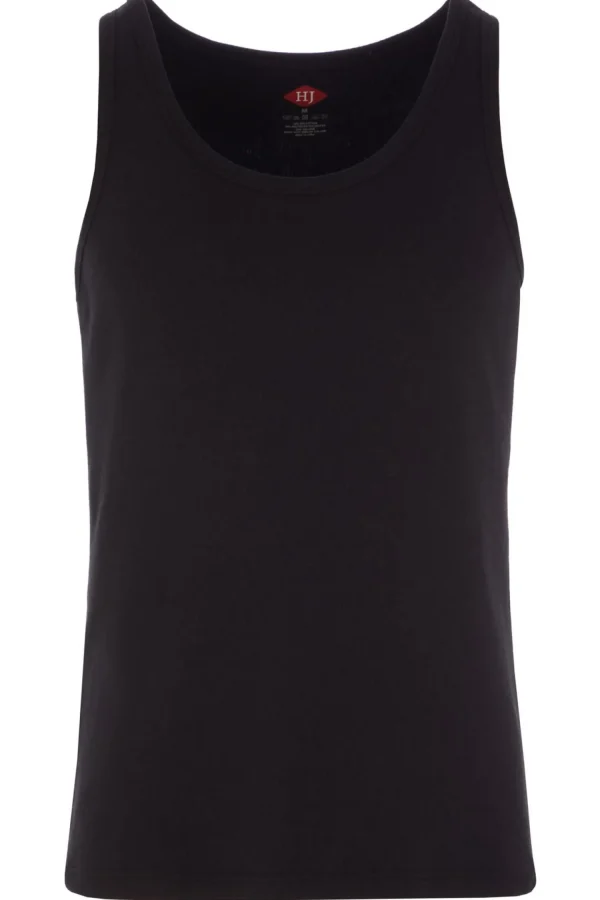 Men HJ Hall Mens 2 Pack Thermal Vests - Black
