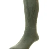 Men HJ Hall Mens Cotton Diabetic Socks - Olive