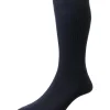 Men HJ Hall Mens Cotton Softop Socks - Navy