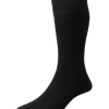 Men HJ Hall Mens Cotton Softop Socks - Black