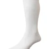 Men HJ Hall Mens Cotton Softop Socks - White