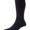 Men HJ Hall Mens Indestructible Cushion Sole Boot Socks - Navy
